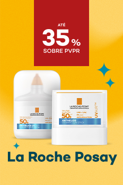 Protetores Solares da marca la roche posay com destaque promocional at&eacute; 35% sobre pre&ccedil;o de Venda ao P&uacute;blico Recomendado